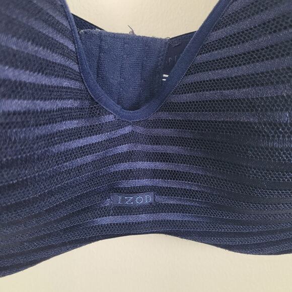 Izod Womens 38C Navy Blue Lightly Padded Underwire Bra GUC Minimal Wear - Picture 2 of 5